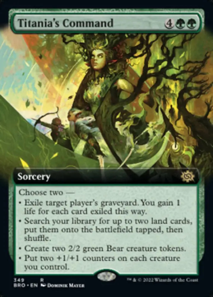 Titania’s Command (Extended Art) [The Brothers’ War] - MTG Single