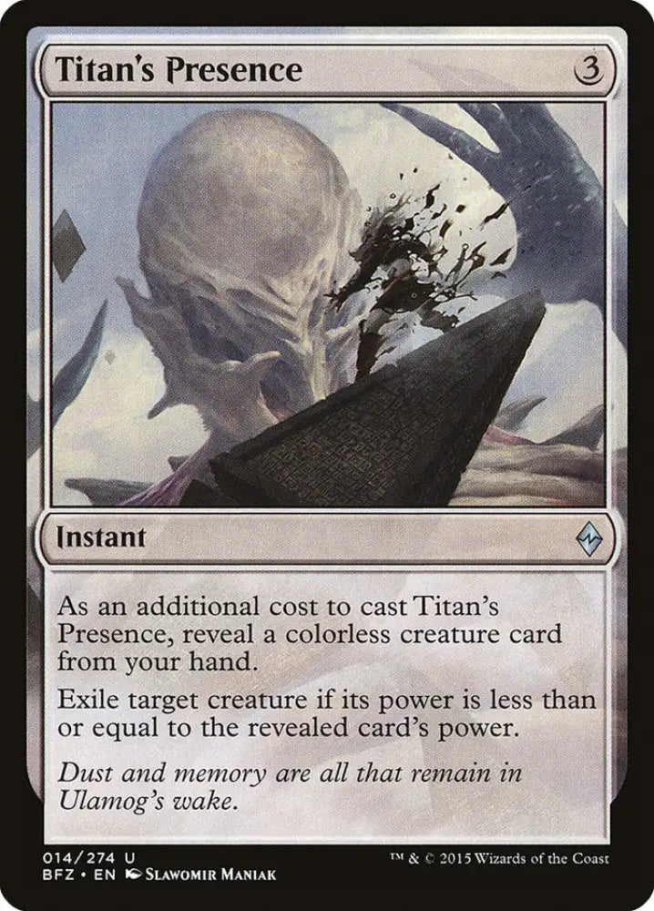 Titan’s Presence [Battle for Zendikar] - MTG Single