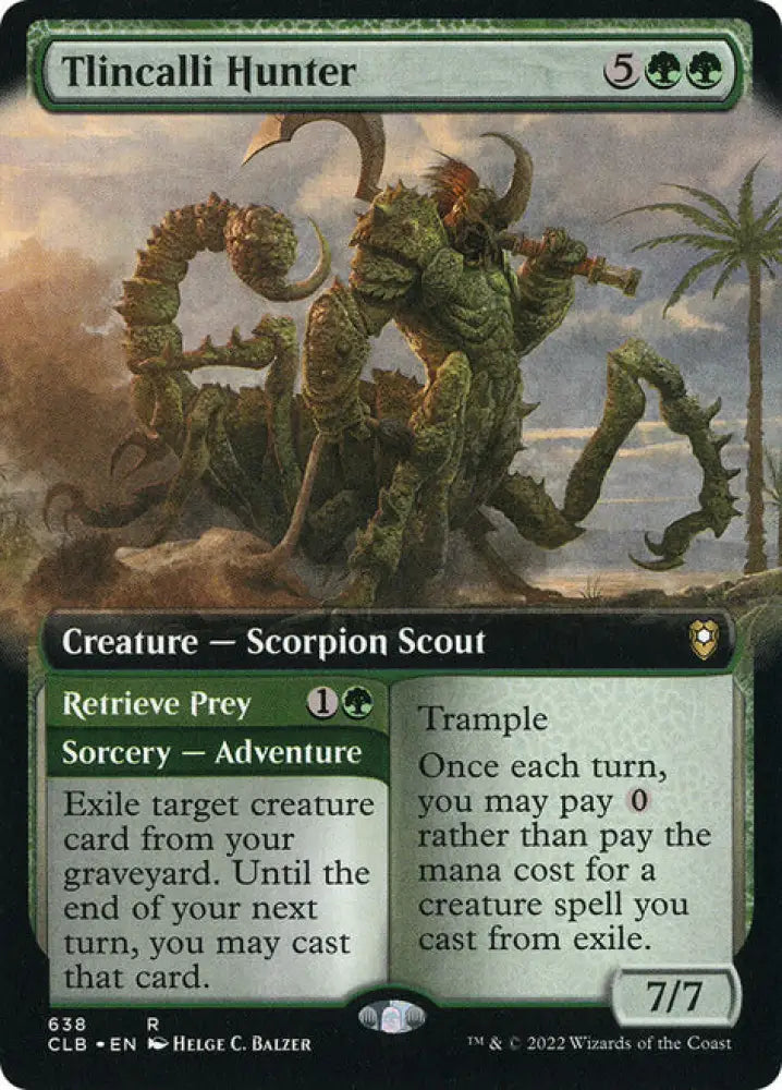 Tlincalli Hunter // Retrieve Prey (Extended Art) [Commander Legends: Battle for Baldur’s Gate] - MTG Single