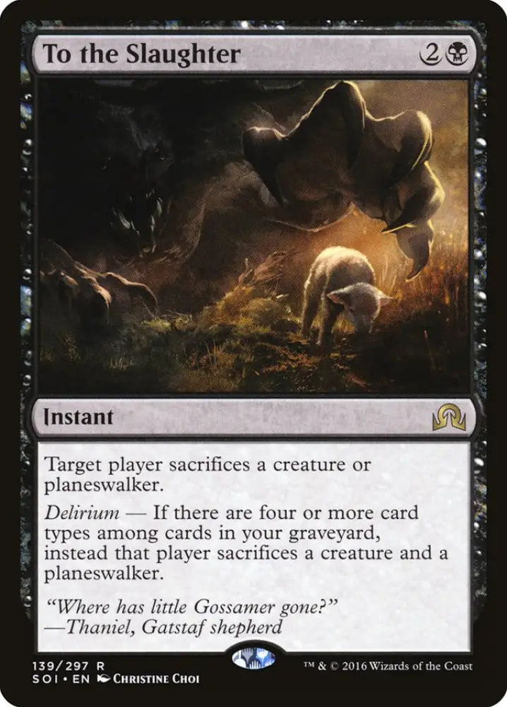 To the Slaughter [Shadows over Innistrad] - MTG Single