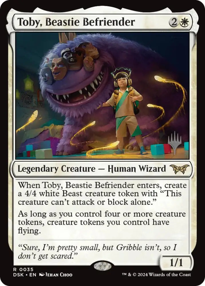 Toby Beastie Befriender (Promo Pack) [Duskmourn: House of Horror Promos] - MTG Single