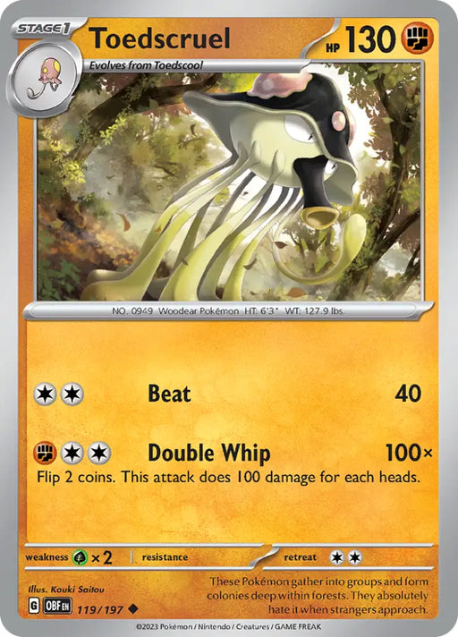 Toedscruel (119/197) [Scarlet & Violet: Obsidian Flames] - Pokemon Single