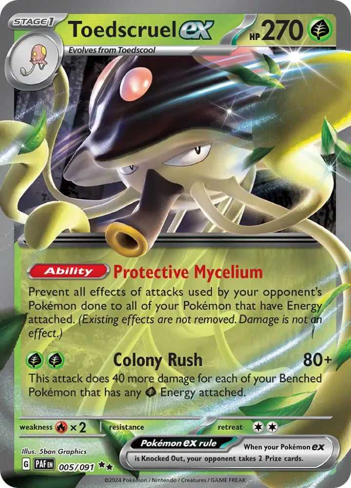 Toedscruel ex (005/091) [Scarlet & Violet: Paldean Fates] - Pokemon Single
