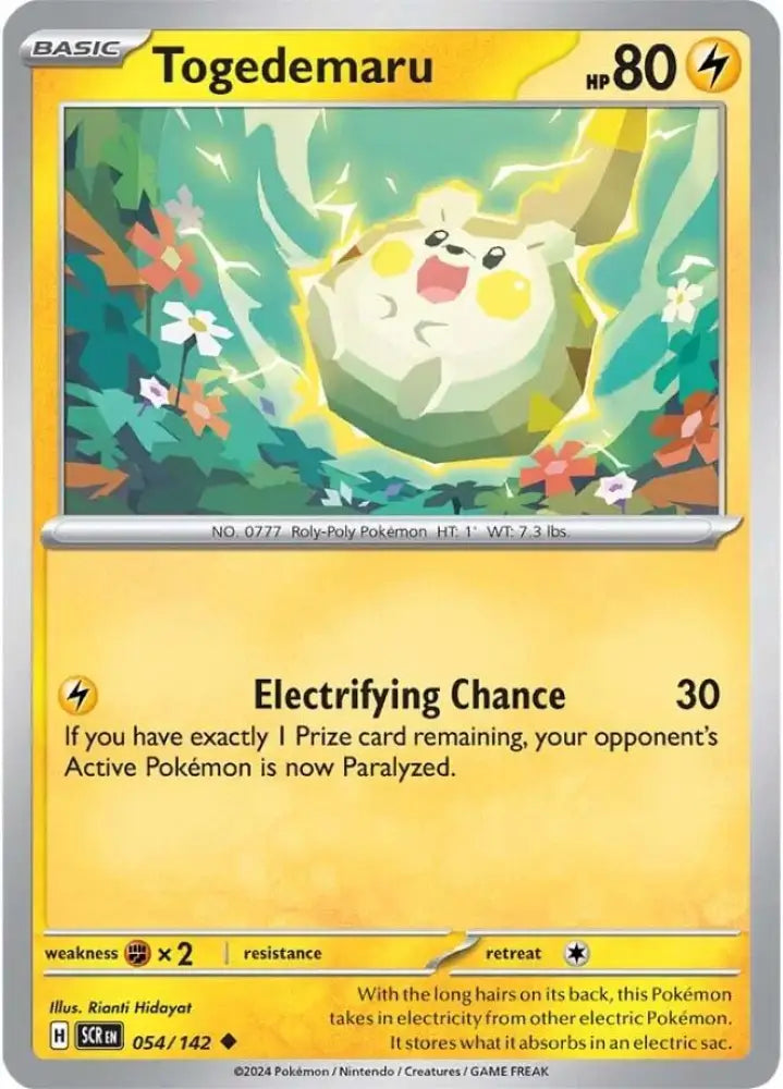 Togedemaru (054/142) [Scarlet & Violet: Stellar Crown] - Pokemon Single