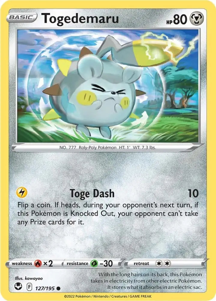 Togedemaru (127/195) [Sword & Shield: Silver Tempest] - Pokemon Single