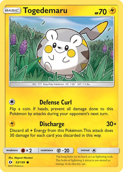 Togedemaru (53/149) [Sun & Moon: Base Set] - Pokemon Single