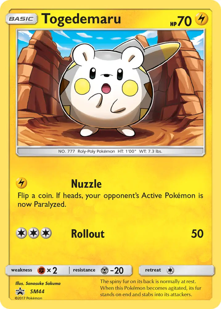 Togedemaru (SM44) [Sun & Moon: Black Star Promos] - Pokemon Single