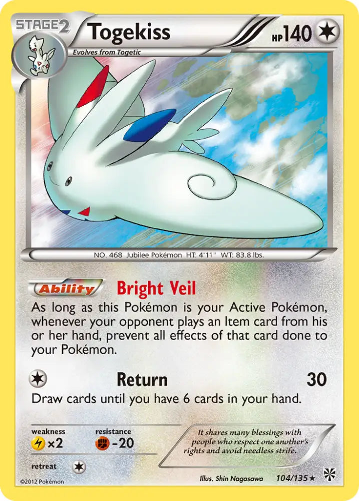 Togekiss (104/135) [Black & White: Plasma Storm] - Pokemon Single