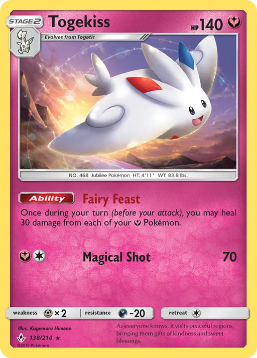 Togekiss (138/214) [Sun & Moon: Unbroken Bonds] - Pokemon Single