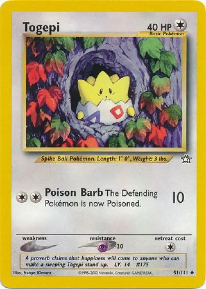 Togepi (51/111) [Neo Genesis Unlimited] - Pokemon Single