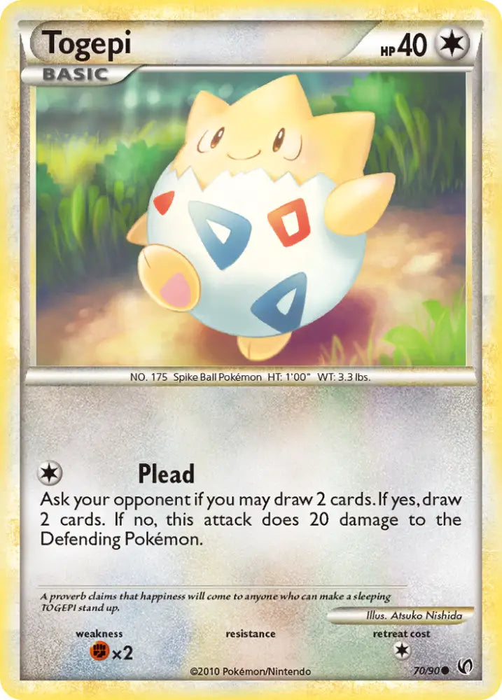 Togepi (70/90) [HeartGold & SoulSilver: Undaunted] - Pokemon Single