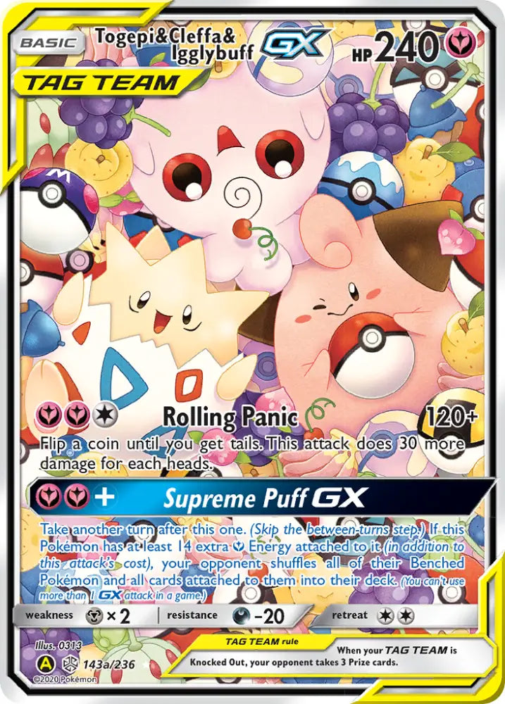 Togepi & Cleffa & Igglybuff GX (143a/236) [Alternate Art Promos] - Pokemon Single