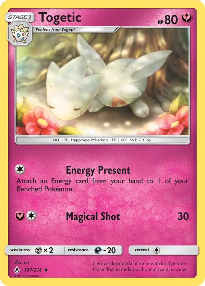 Togetic (137/214) [Sun & Moon: Unbroken Bonds] - Pokemon Single