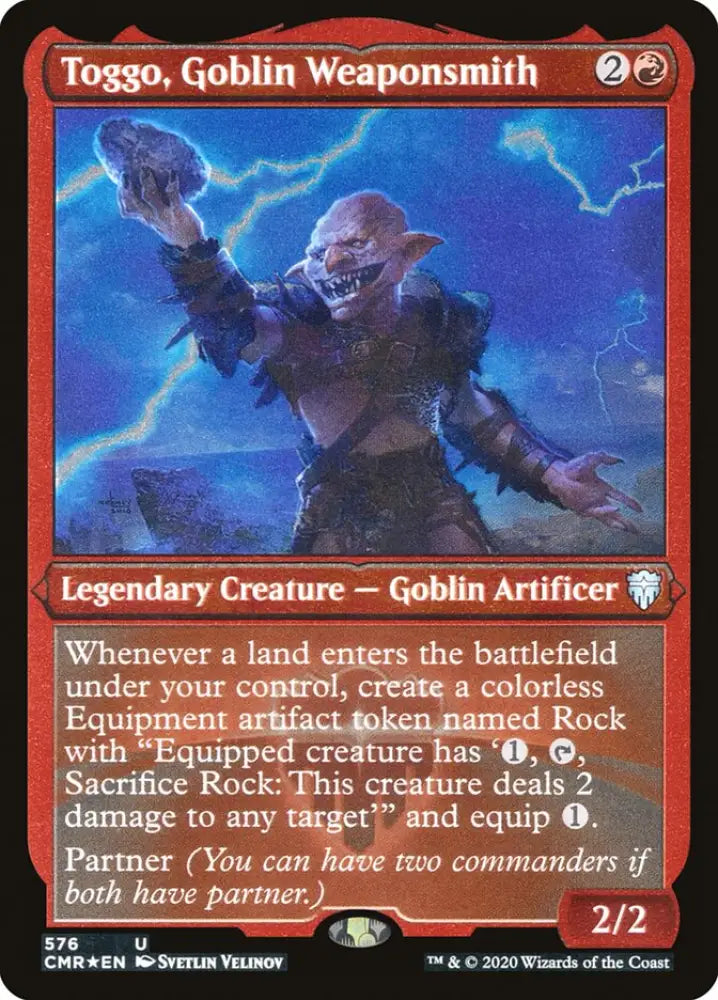 Toggo Goblin Weaponsmith (Etched) [Commander Legends] - MTG Single
