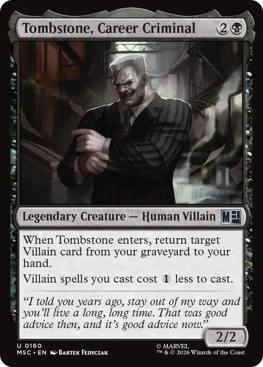 Tombstone, Career Criminal (0160) [Marvel Super Heroes Commander]
