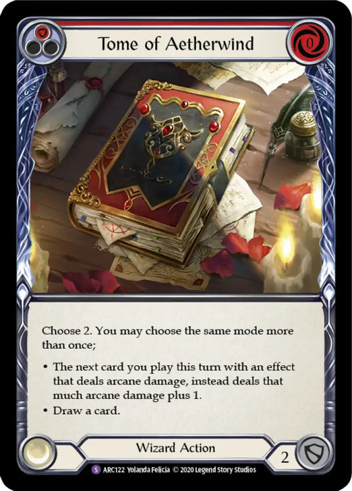Tome of Aetherwind [Arcane Rising Unlimited] Unlimited Rainbow Foil - Flesh And Blood Single