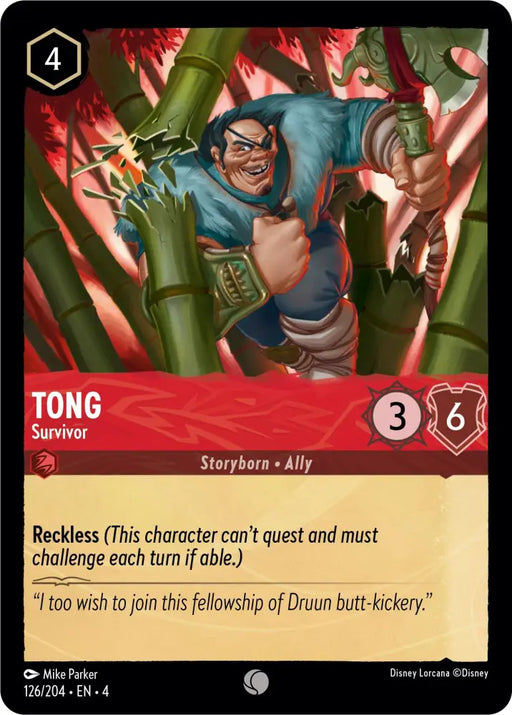 Tong - Survivor (126/204) [Ursula’s Return] - Lorcana Single