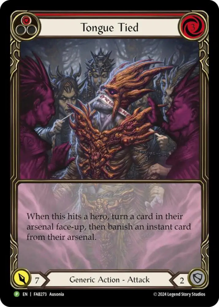 Tongue Tied (Extended Art) [FAB273] (Promo) Rainbow Foil - Flesh And Blood Single