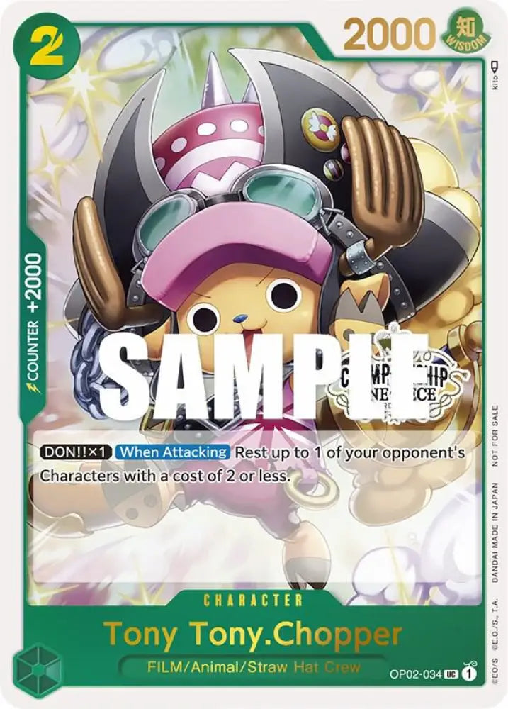 Tony Tony.Chopper (Store Championship Participation Pack) (OP02-034) [One Piece Promotion Cards]