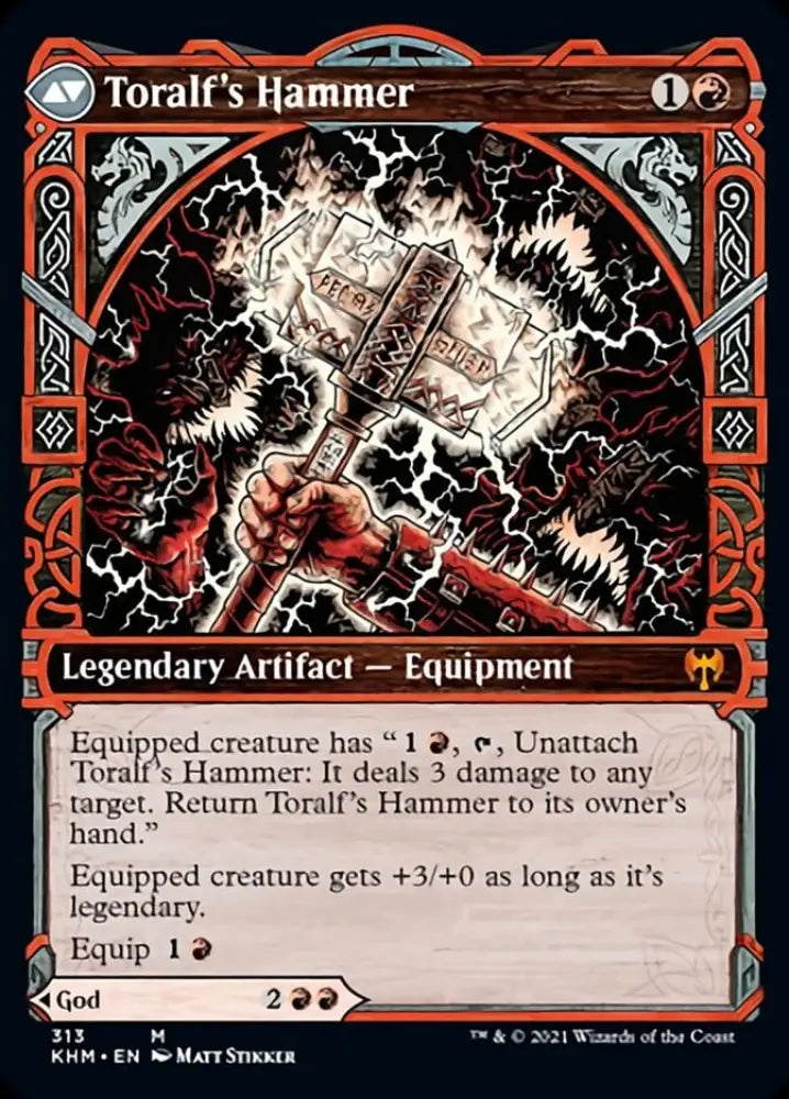 Toralf God of Fury // Toralf’s Hammer (Showcase) [Kaldheim] - MTG Single