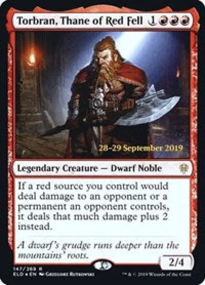 Torbran, Thane of Red Fell (147) [Prerelease Cards]