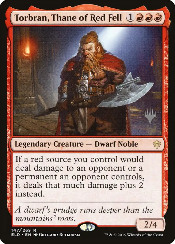 Torbran Thane of Red Fell (Promo Pack) [Throne of Eldraine Promos] - MTG Single