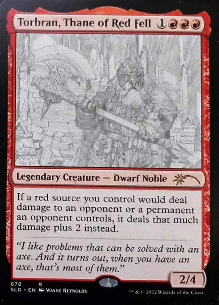 Torbran Thane of Red Fell (Sketch) [Secret Lair Drop Promos] - MTG Single