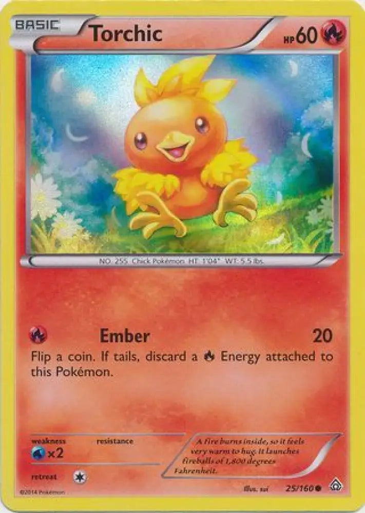 Torchic (25/160) (Sheen Holo) [XY: Primal Clash] - Pokemon Single
