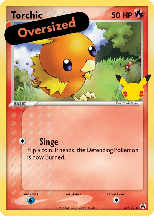 Torchic (74/109) (Jumbo Card) [First Partner Pack] - Pokemon Single
