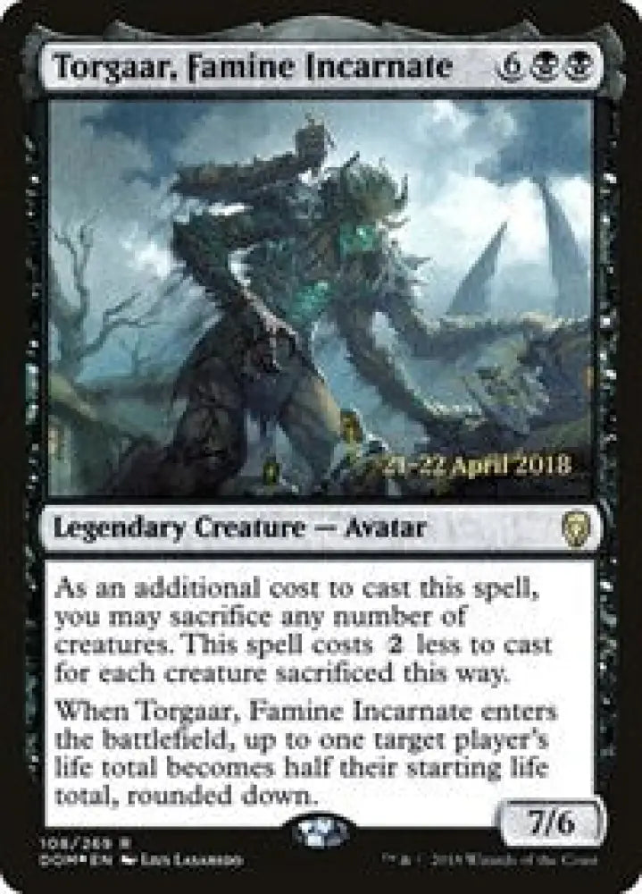 Torgaar, Famine Incarnate (108) [Prerelease Cards]