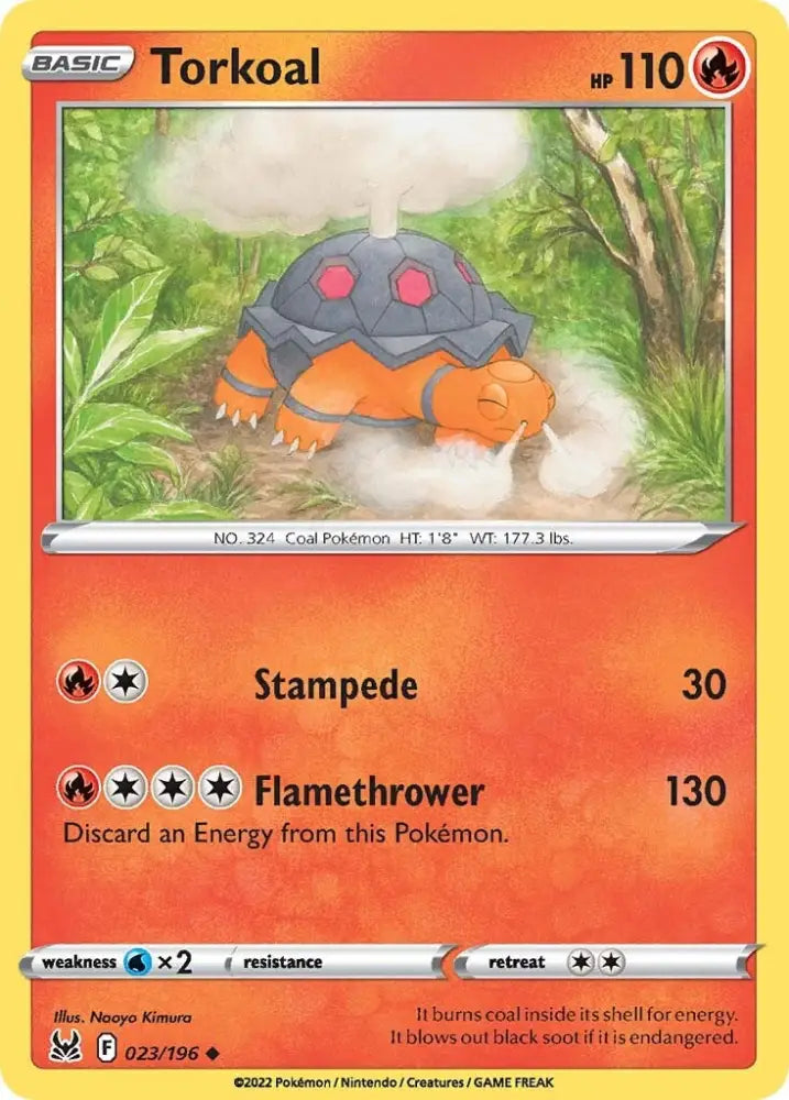 Torkoal (023/196) [Sword & Shield: Lost Origin] - Pokemon Single