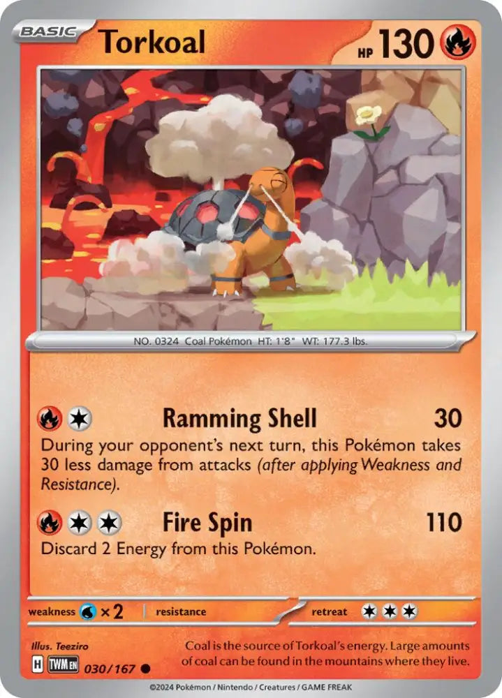 Torkoal (030/167) [Scarlet & Violet: Twilight Masquerade] - Pokemon Single