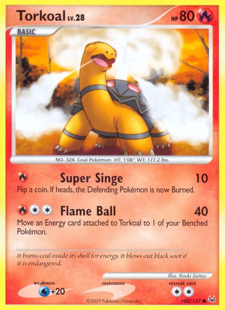 Torkoal (100/127) [Platinum: Base Set] - Pokemon Single