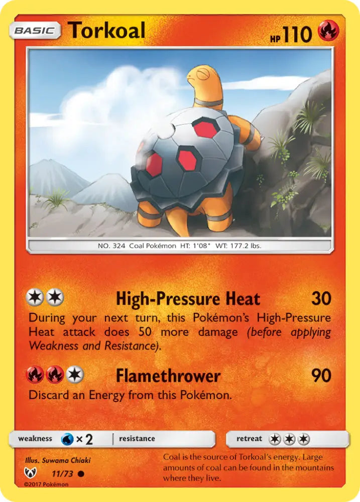 Torkoal (11/73) [Sun & Moon: Shining Legends] - Pokemon Single