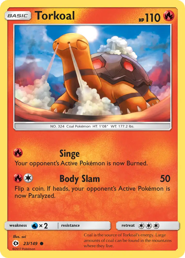 Torkoal (23/149) [Sun & Moon: Base Set] - Pokemon Single