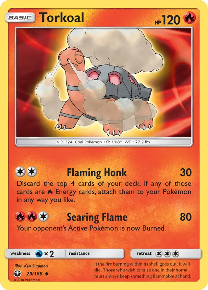 Torkoal (29/168) [Sun & Moon: Celestial Storm] - Pokemon Single