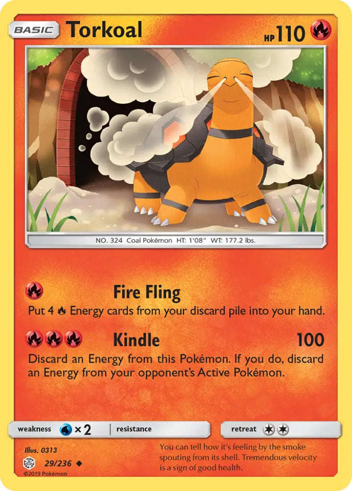 Torkoal (29/236) [Sun & Moon: Cosmic Eclipse] - Pokemon Single