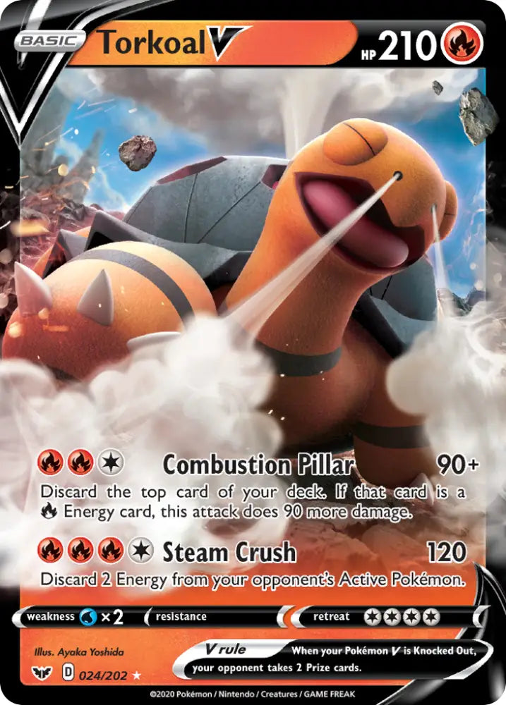 Torkoal V (024/202) [Sword & Shield: Base Set] - Pokemon Single