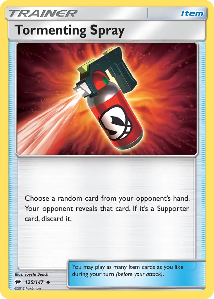 Tormenting Spray (125/147) [Sun & Moon: Burning Shadows] - Pokemon Single