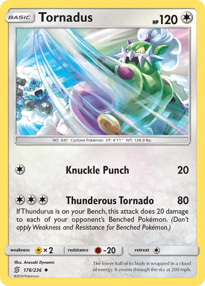 Tornadus (178/236) [Sun & Moon: Unified Minds] - Pokemon Single
