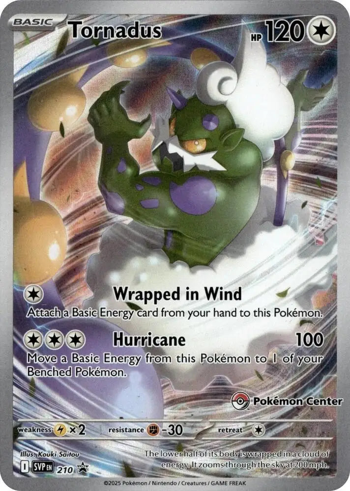 Tornadus - 210 (Pokemon Center Exclusive) [SV Scarlet and Violet Promo Cards]