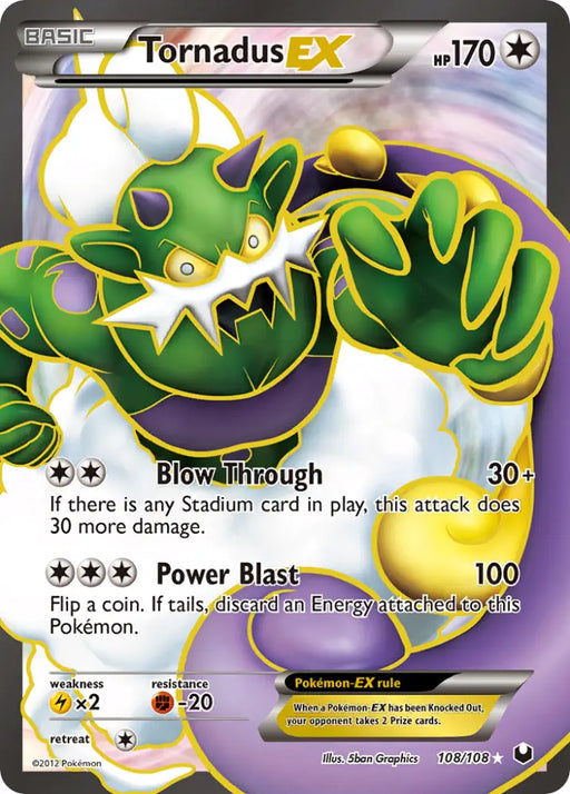 Tornadus EX (108/108) [Black & White: Dark Explorers] - Pokemon Single