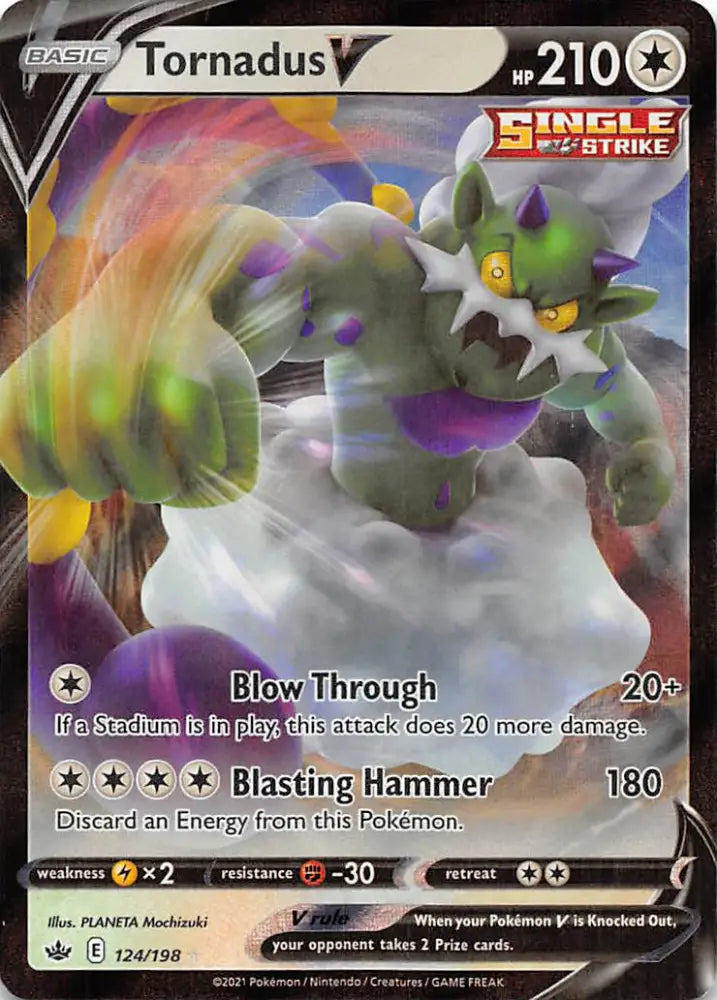 Tornadus V (124/198) [Sword & Shield: Chilling Reign] - Pokemon Single