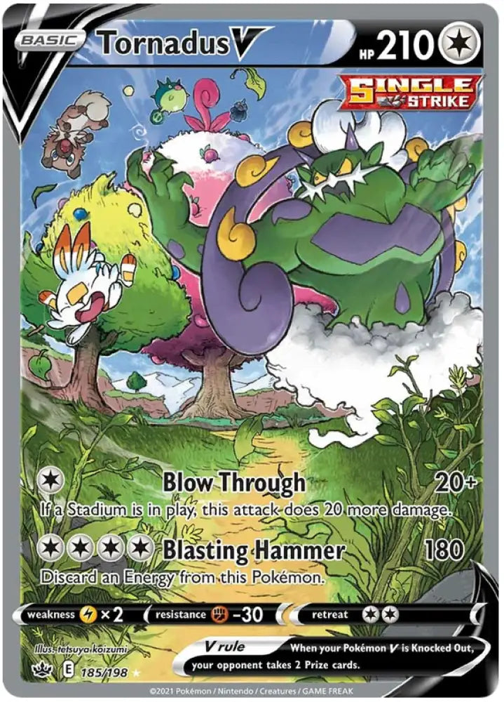 Tornadus V (185/198) [Sword & Shield: Chilling Reign] - Pokemon Single