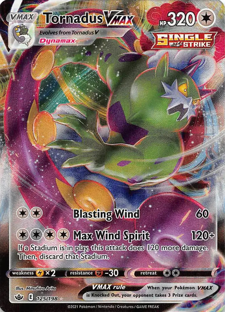 Tornadus VMAX (125/198) [Sword & Shield: Chilling Reign] - Pokemon Single