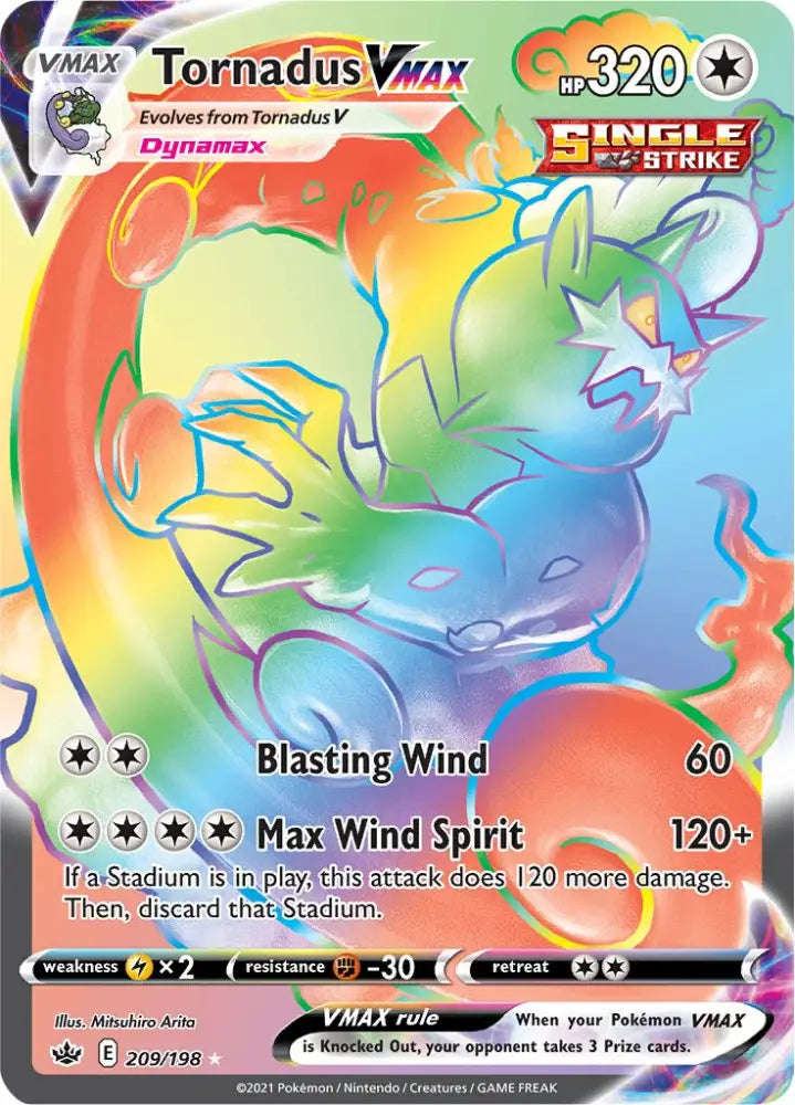 Tornadus VMAX (209/198) [Sword & Shield: Chilling Reign] - Pokemon Single