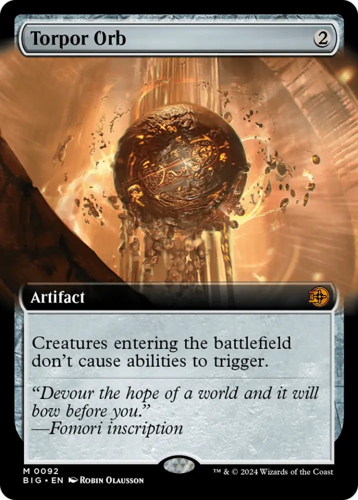 Torpor Orb (Extended Art) [Outlaws of Thunder Junction: The Big Score] - MTG Single