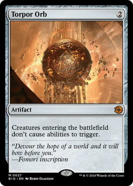 Torpor Orb [Outlaws of Thunder Junction: The Big Score] - MTG Single