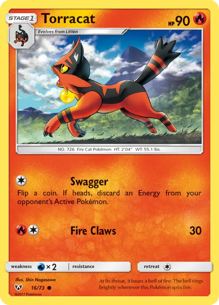 Torracat (16/73) [Sun & Moon: Shining Legends] - Pokemon Single
