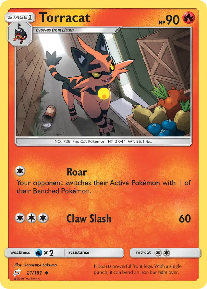Torracat (21/181) [Sun & Moon: Team Up] - Pokemon Single